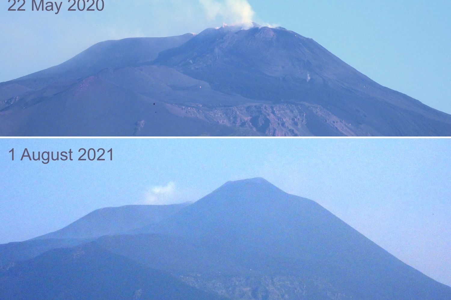 &nbsp;Il cratere di sud est dell'Etna