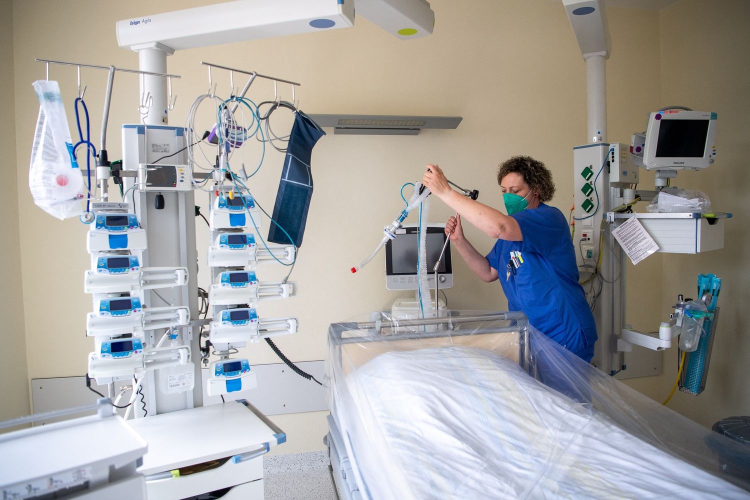 reparto Covid in un ospedale della Germania