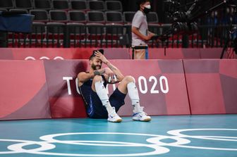 Alessandro Michieletto dopo la sconfitta del volley contro l'Argentina