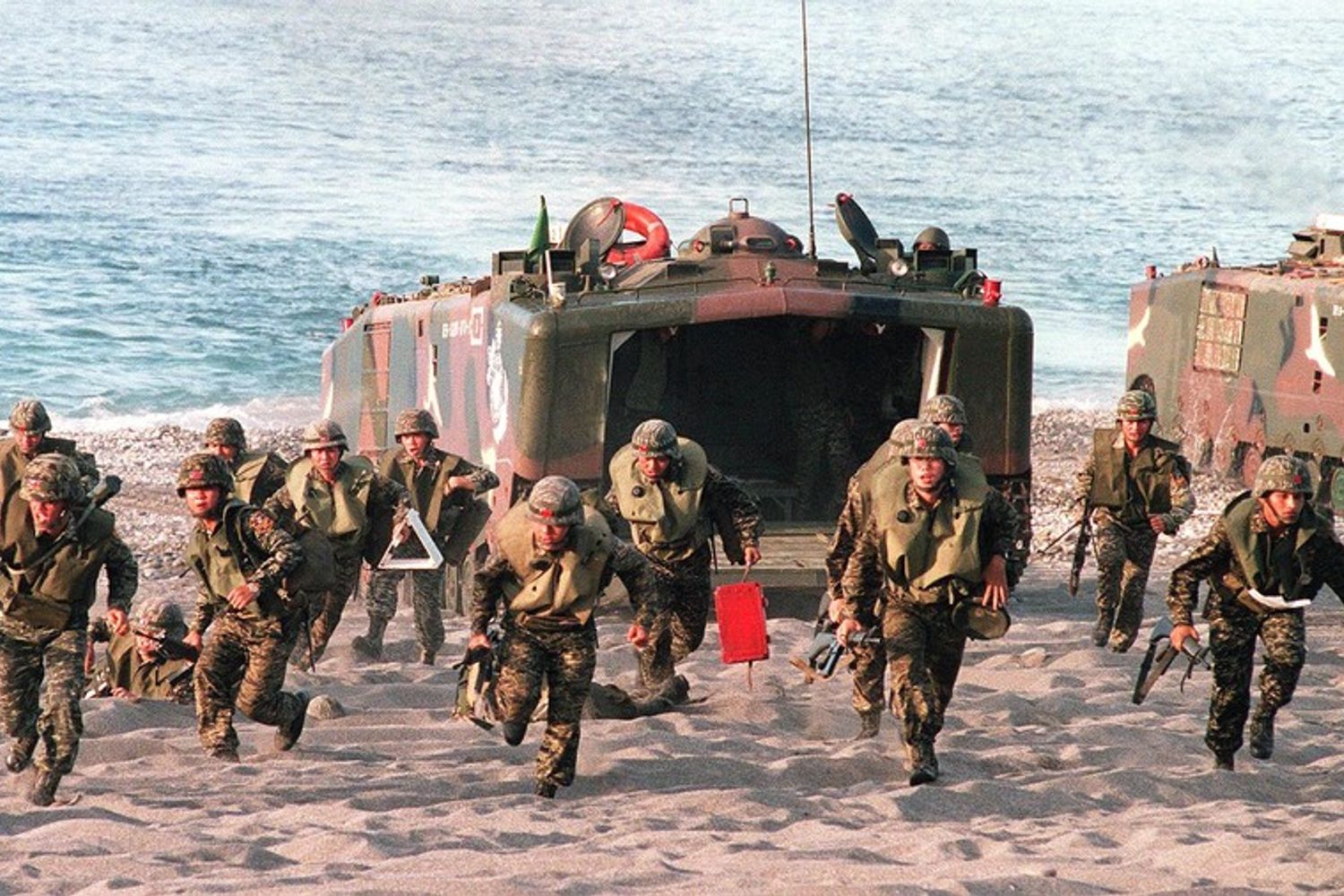 Un'esercitazione militare delle truppe taiwanesi