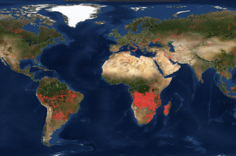 La mappa degli incendi aggiornata in tempo reale dalla Nasa