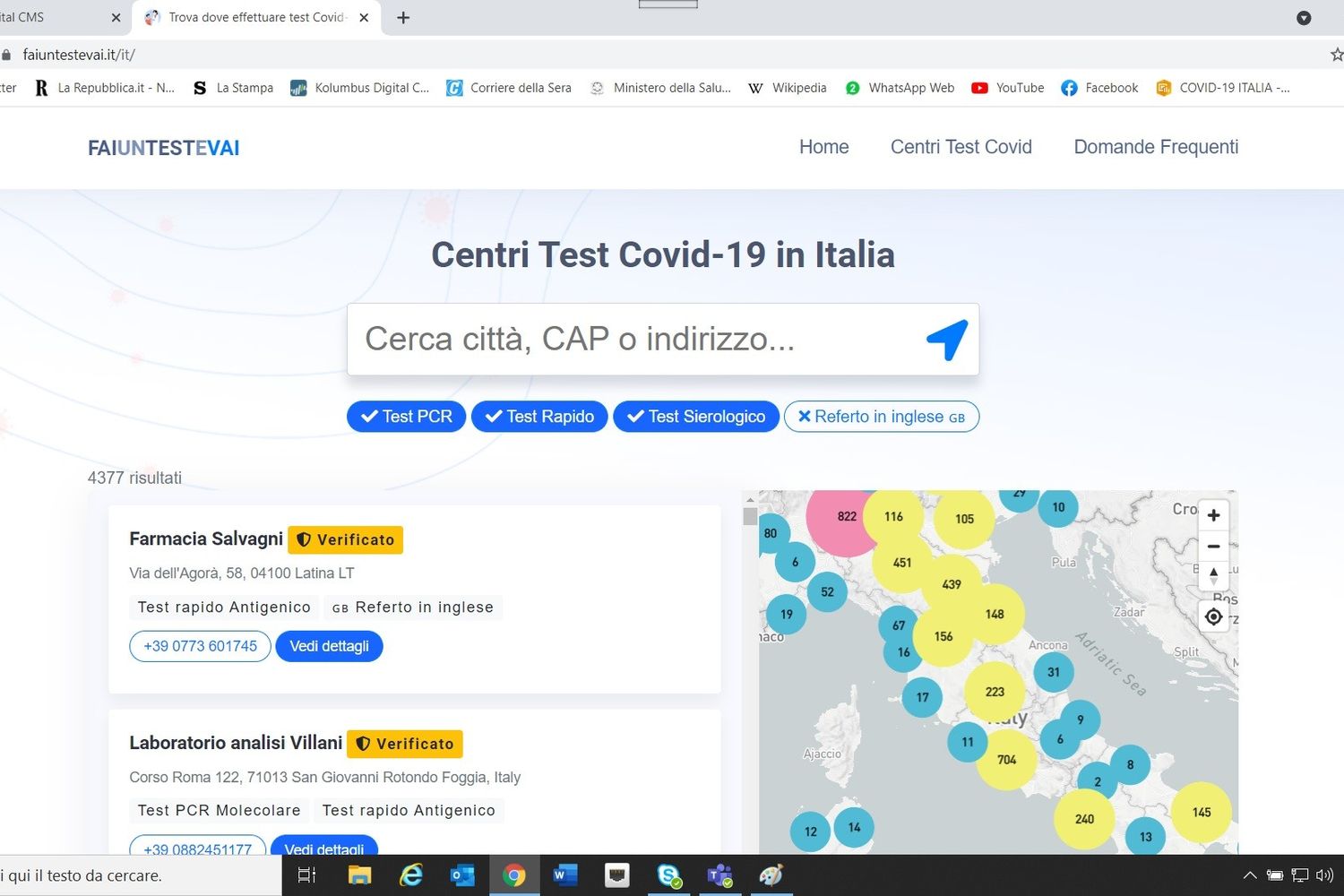 &nbsp;homepage del sito Faiuntestevai.it