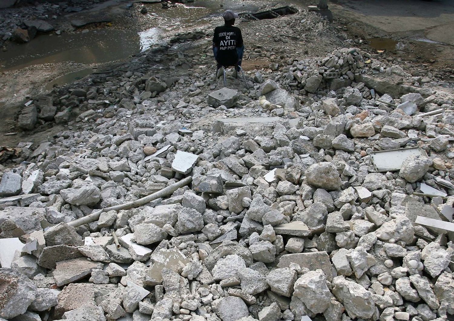 Una foto scattata dopo il devastante terremoto del 2010