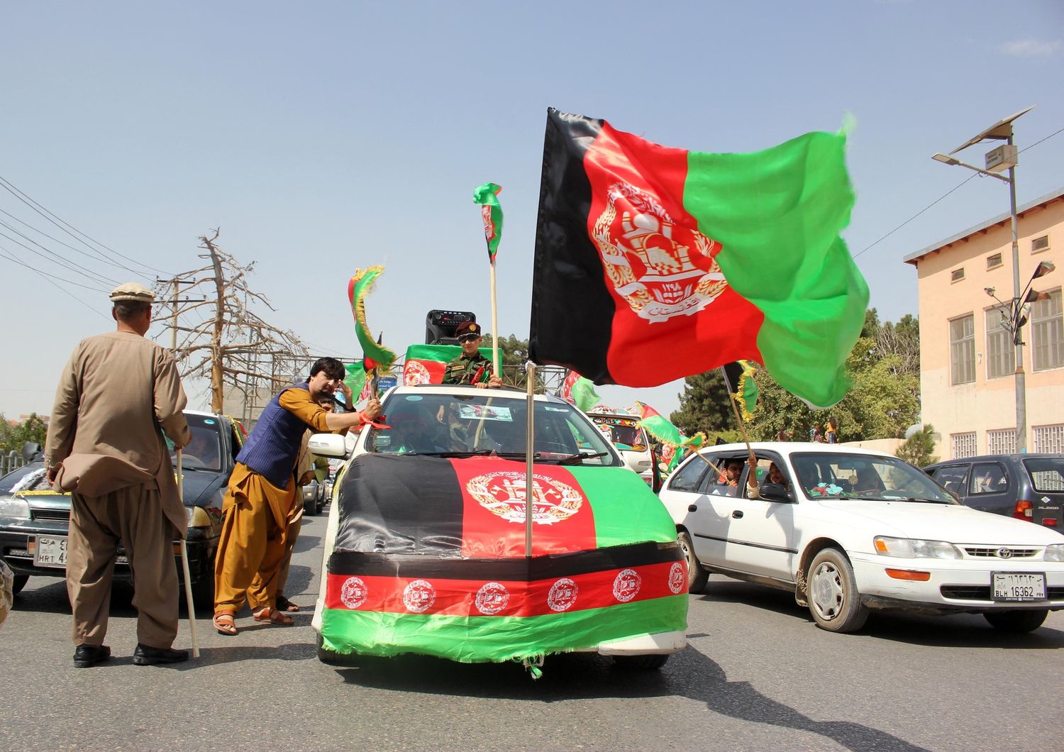 Una manifestazione per l'indipendenza dell'Afghanistan nel 2020