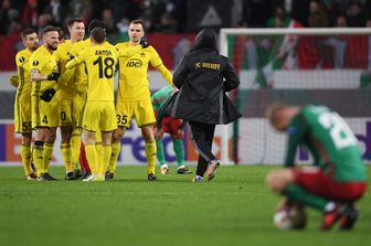 L'esultanza dei giocatori dello Sheriff Tiraspol&nbsp;