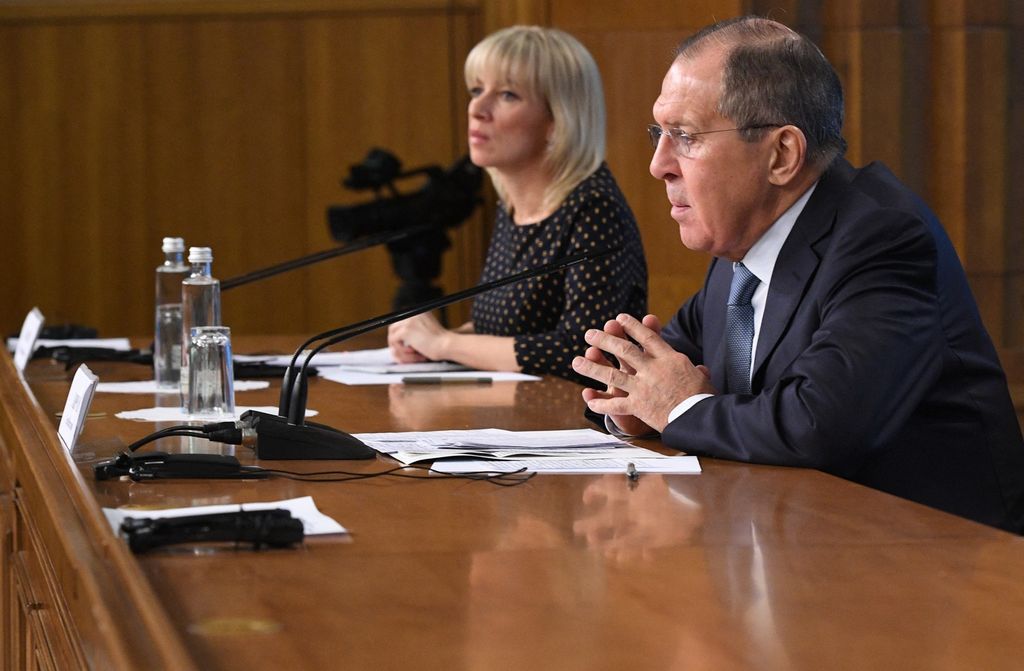 Maria Zakharova e Serghei Lavrov
