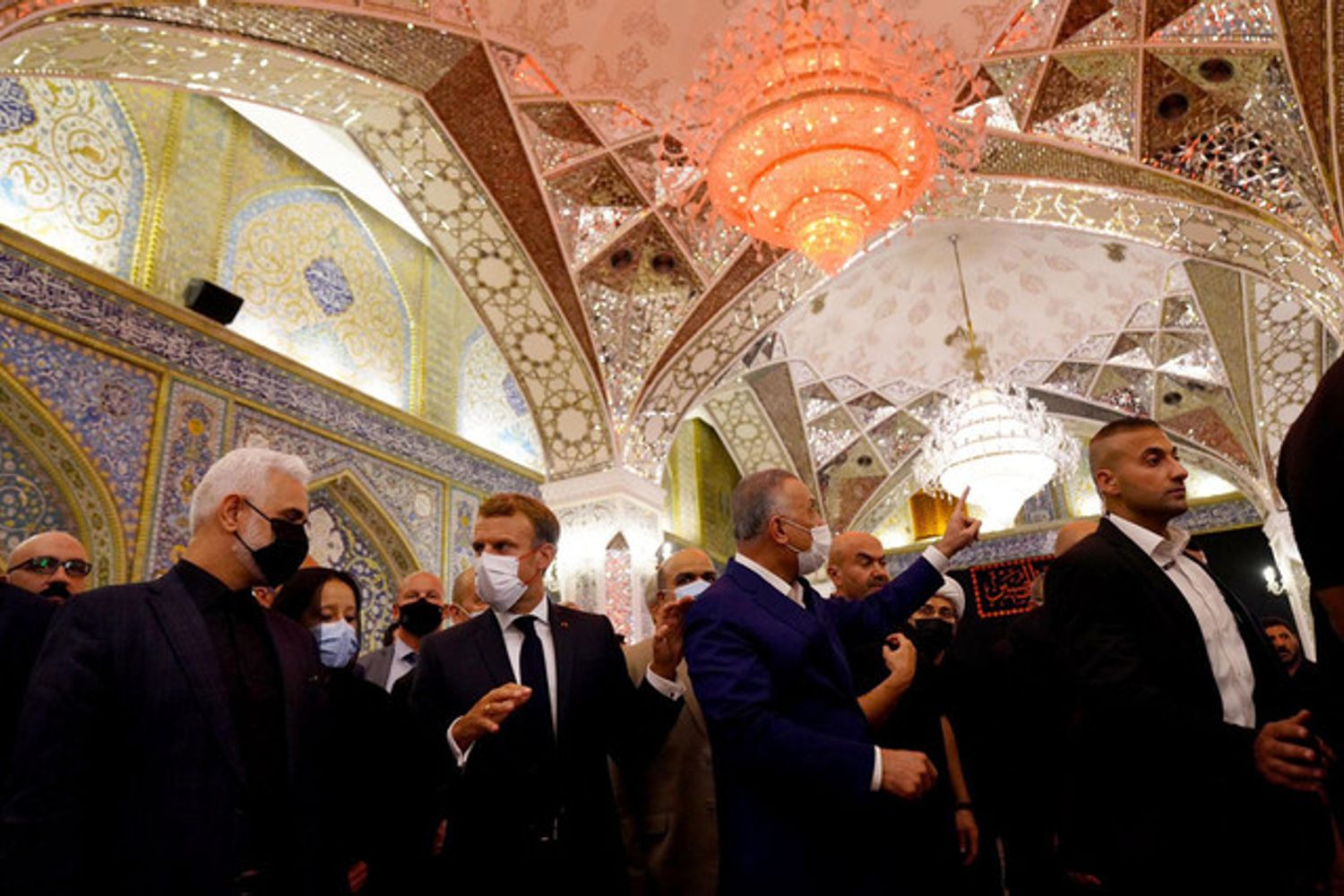 Il presidente francese Macron in visita a Bagdad