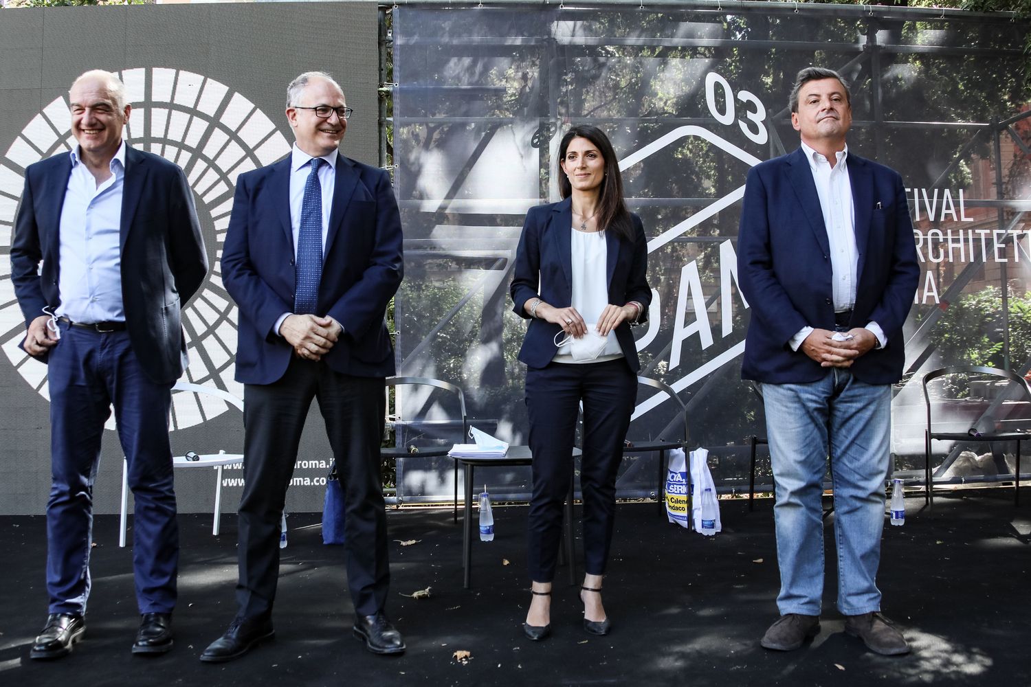 I candidati a sindaco di Roma Enrico Michetti e Roberto Gualtieri