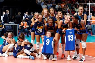 La festa delle azzurre a Belgrado, europei di pallavolo&nbsp;