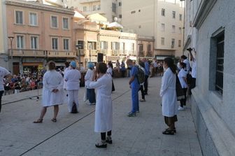 Protesta dei medici no vax a Cagliari, Luglio 2021