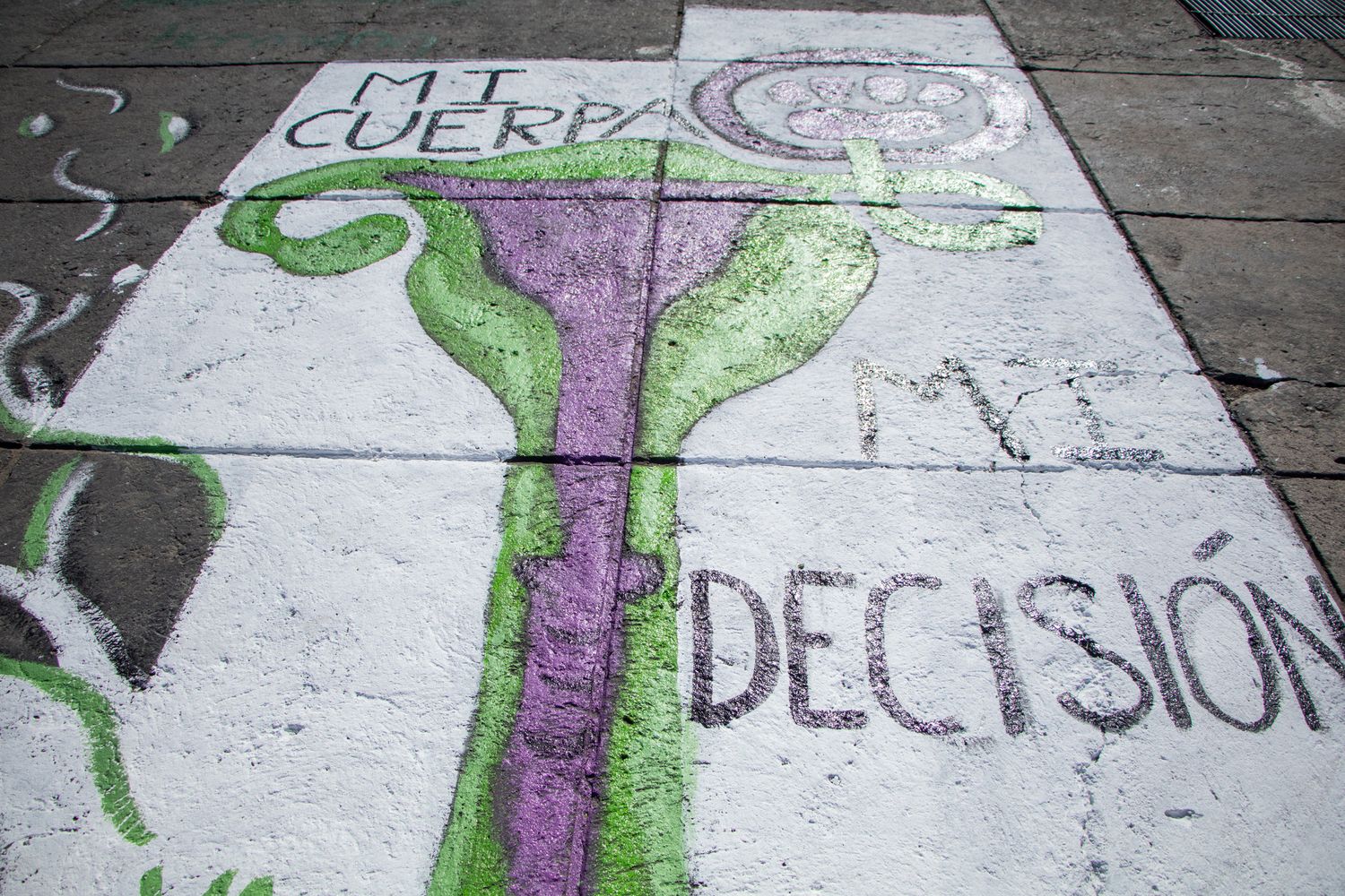 Cartello a favore della libera scelta sull'aborto in Messico&nbsp;