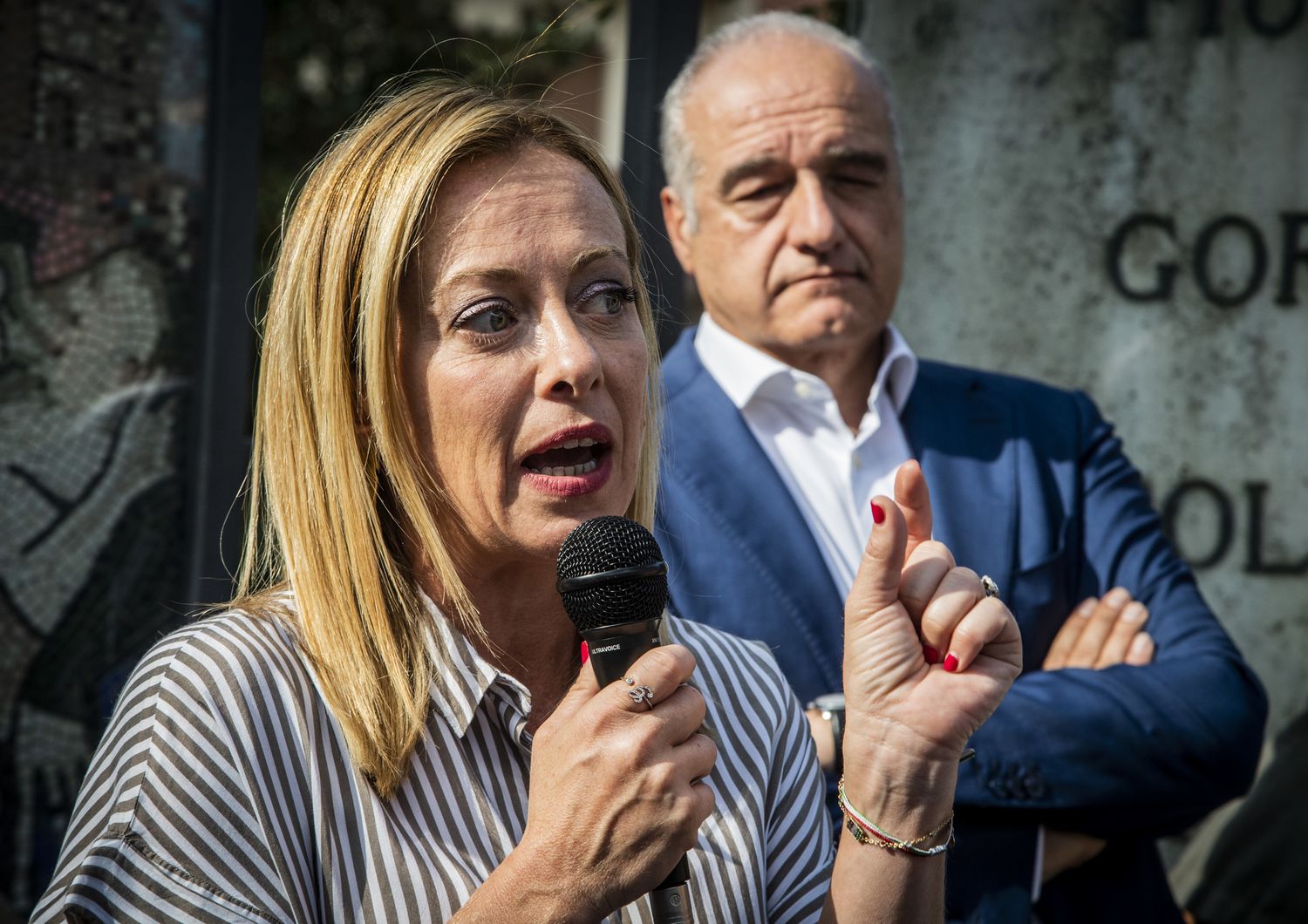 Giorgia Meloni e Enrico Michetti