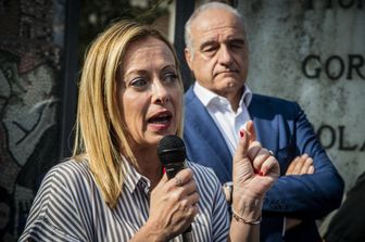 Giorgia Meloni e Enrico Michetti