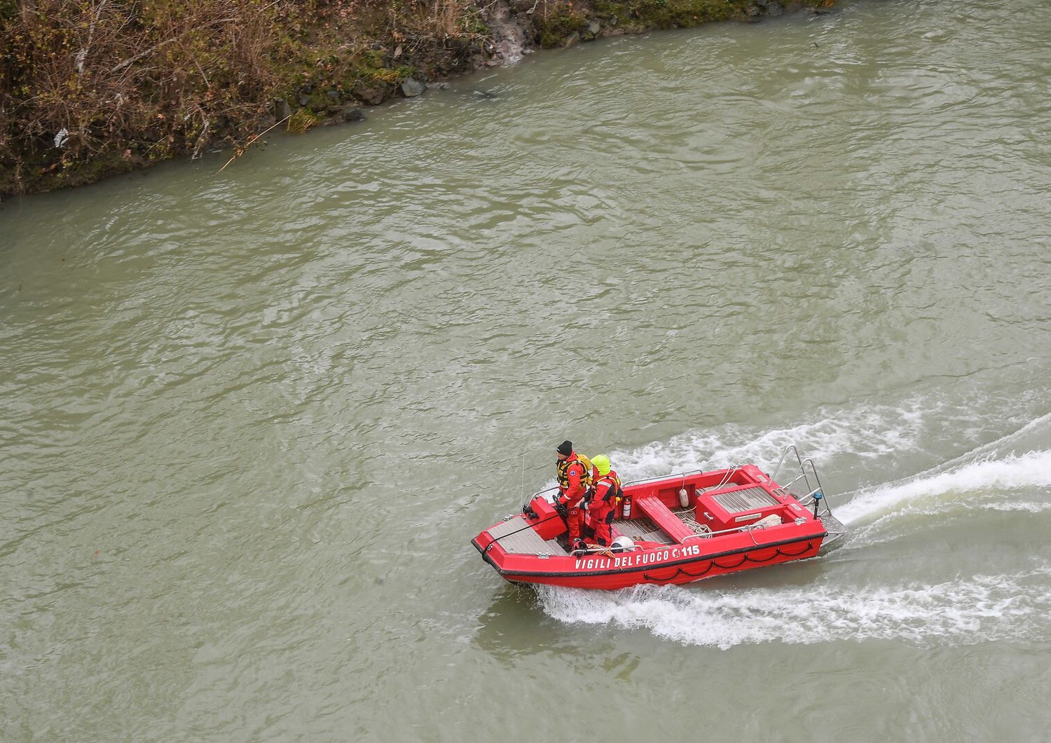 Vigili del Fuoco sul fiume Tevere&nbsp;