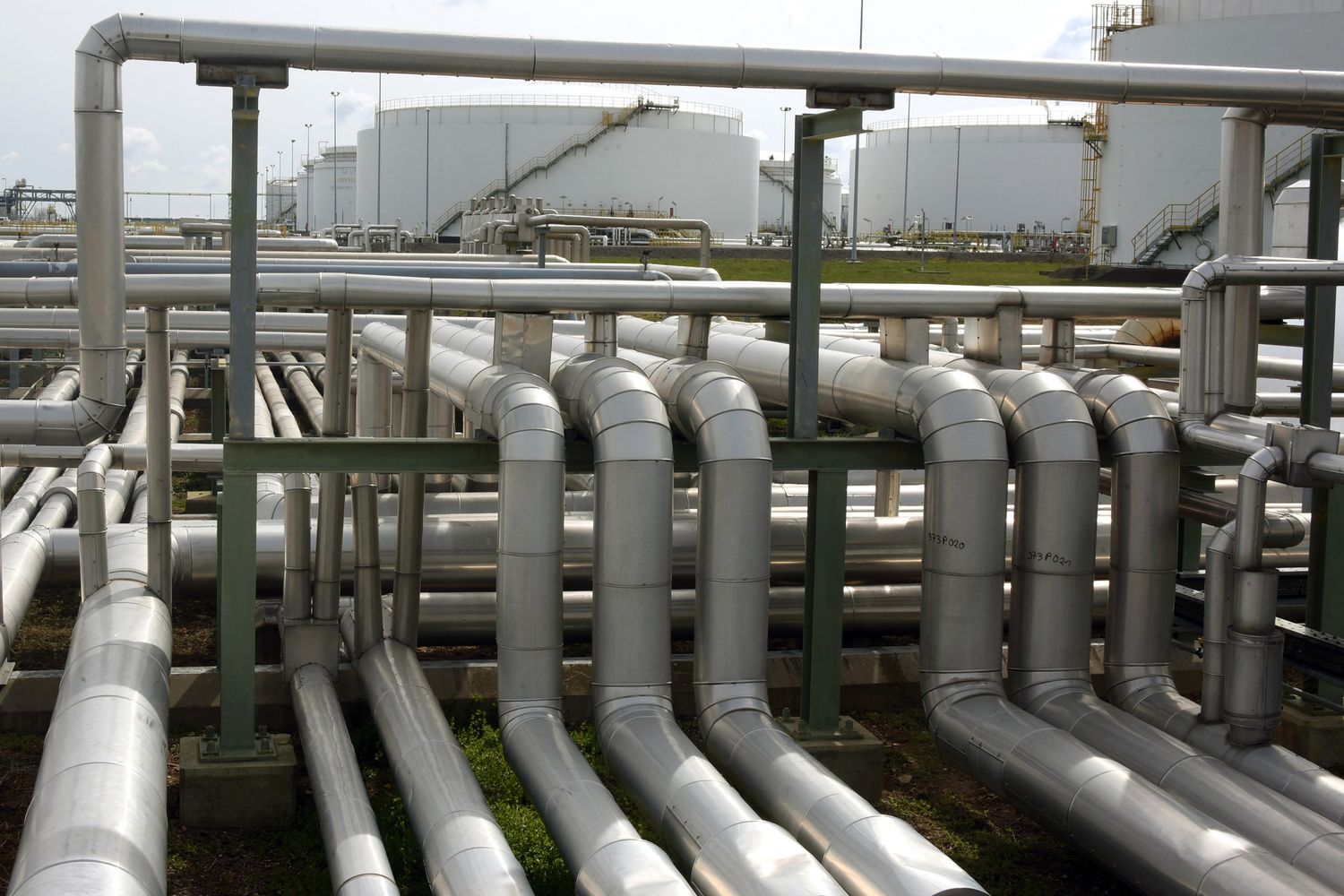 Condutture del gas in un impianto