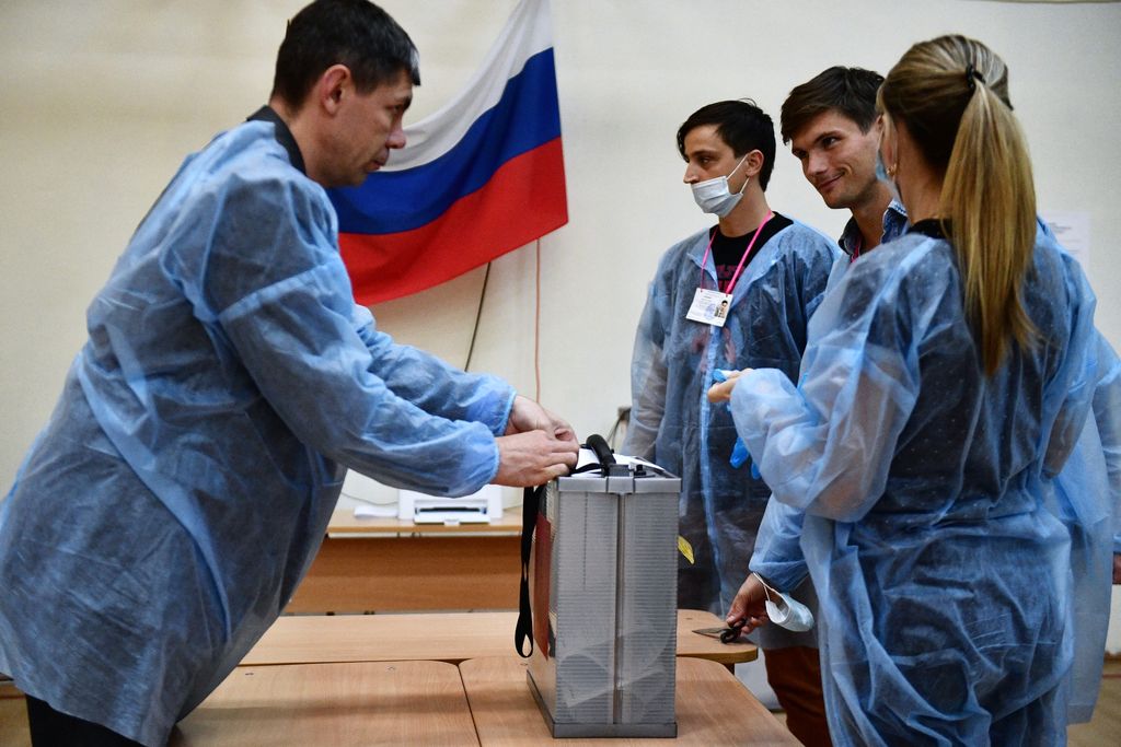 Elezioni in Russia, un seggio elettorale&nbsp;