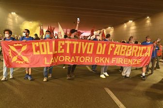 Proteste dei lavoratori della Gkn