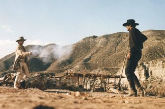 C'era una volta il west (1968) di Sergio Leone. Nel fotogramma,&nbsp;Charles Bronson e Henry Fonda