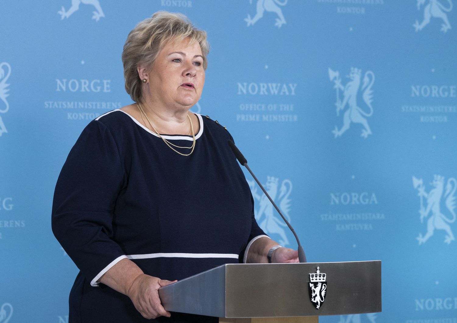 La premier norvegese, Erna Solberg