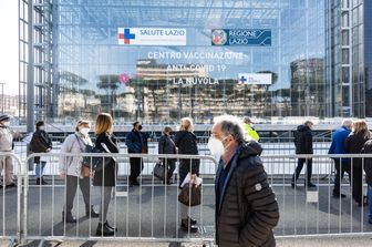 Hub vaccini all'interno della Nuvola di Fuksas&nbsp;