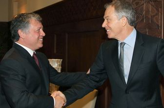 Tony Blair e re Abdallah II di Giordania