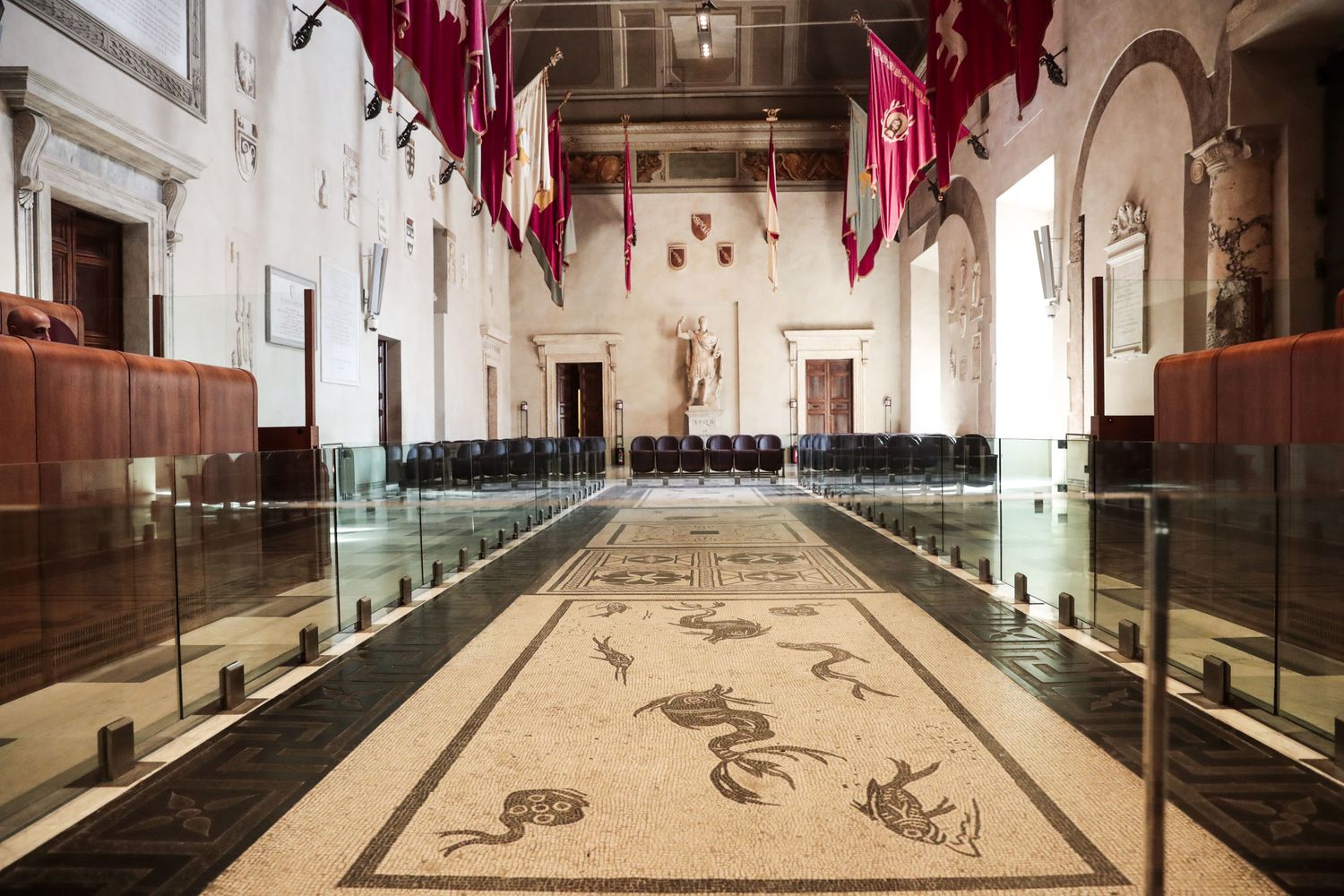 Aula Giulio Cesare in Campidoglio sede dell'assemblea Capitolina