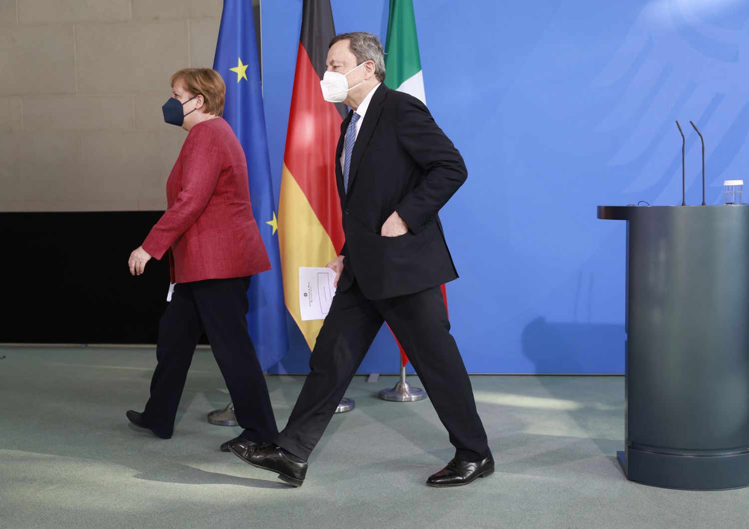 Angela Merkel, Mario Draghi