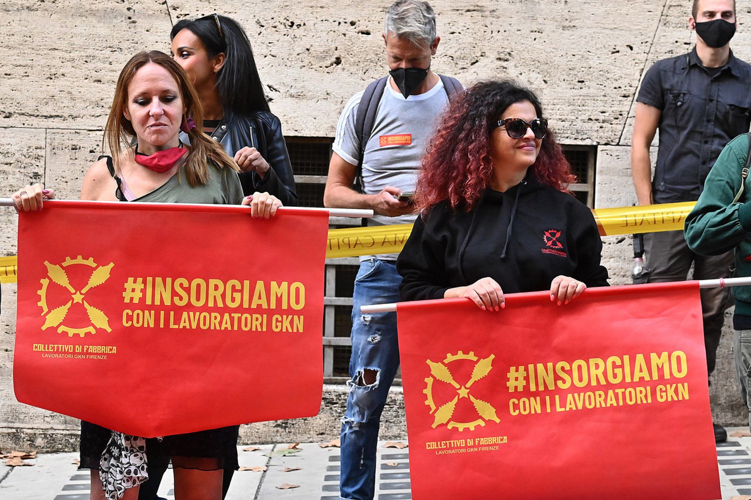 Protesta dei lavoratori GKN