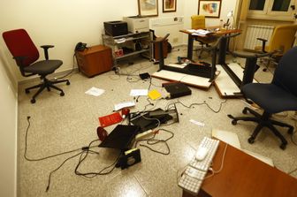 Gli uffici della Cgil nazionali dopo l'assalto del 9 ottobre 2021