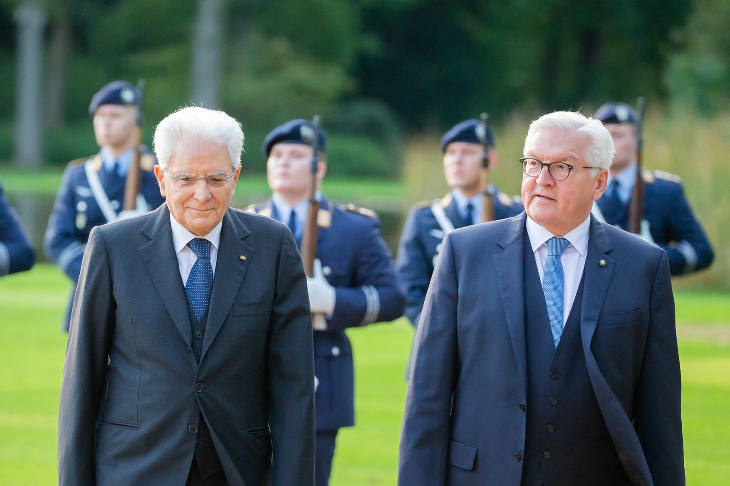 Il presidente Sergio Mattarella con il presidente tedesco&nbsp;Frank-Walter Steinmeier