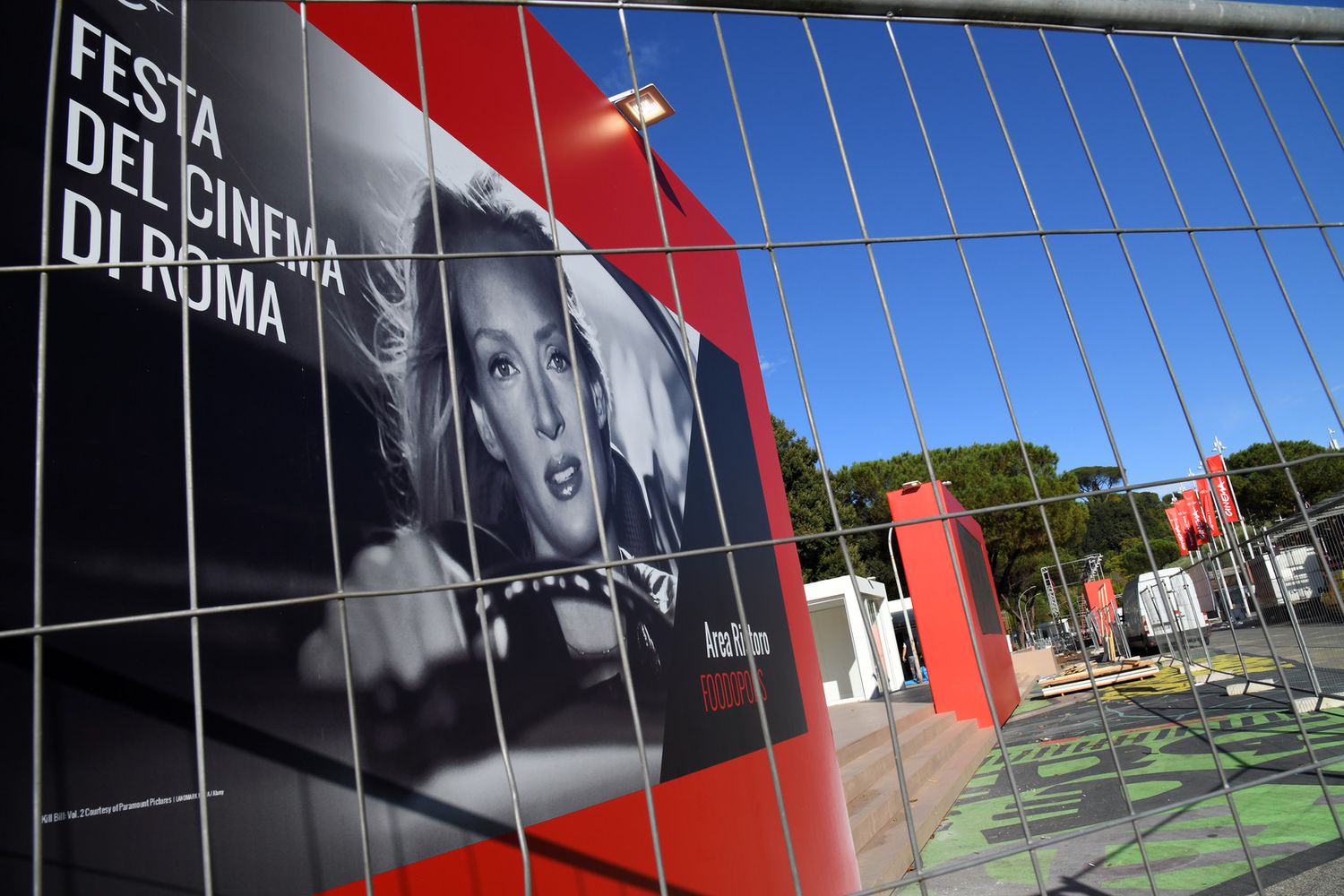 Allestimento per la XVI edizione della festa del Cinema di Roma all'Auditorium Parco della Musica