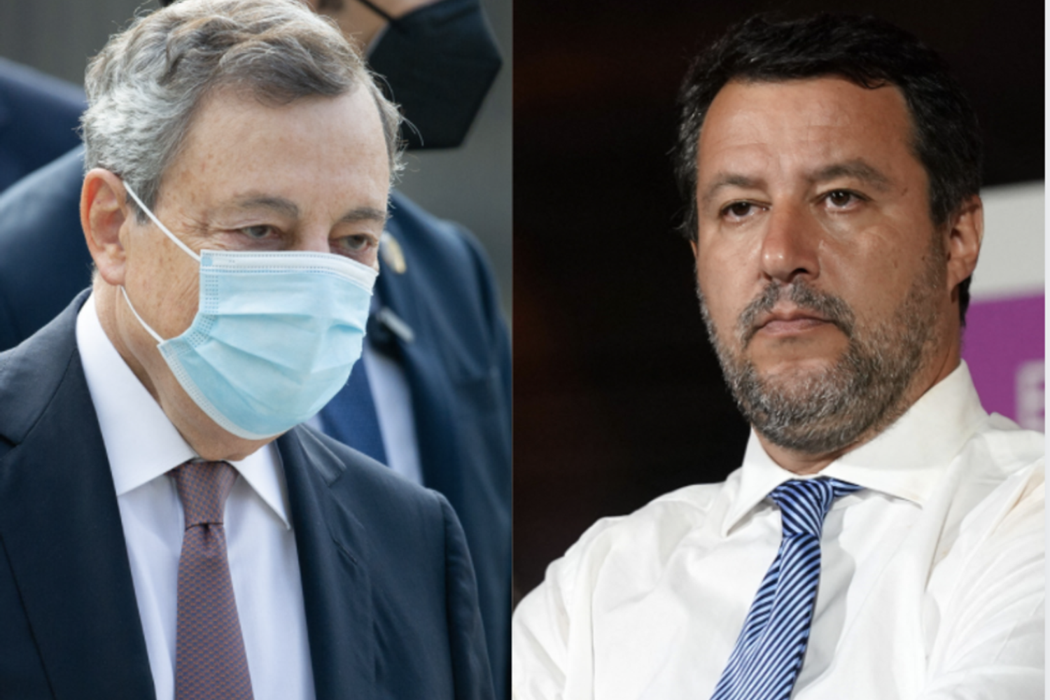 Mario Draghi e Matteo Salvini