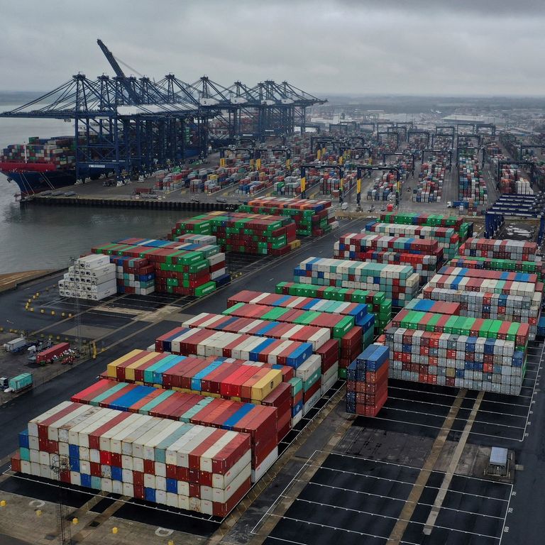 Il porto inglese di Felixstowe