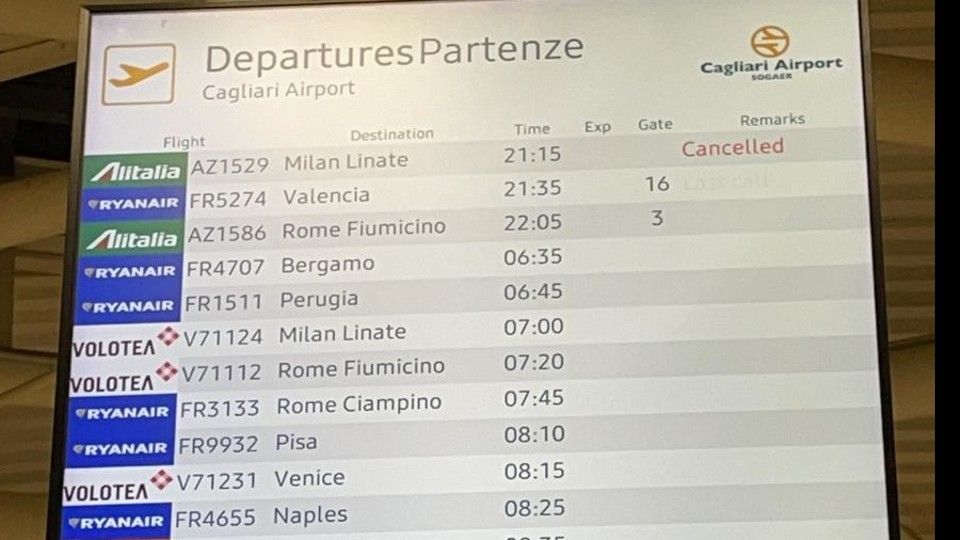 Ultimo volo Alitalia&nbsp;