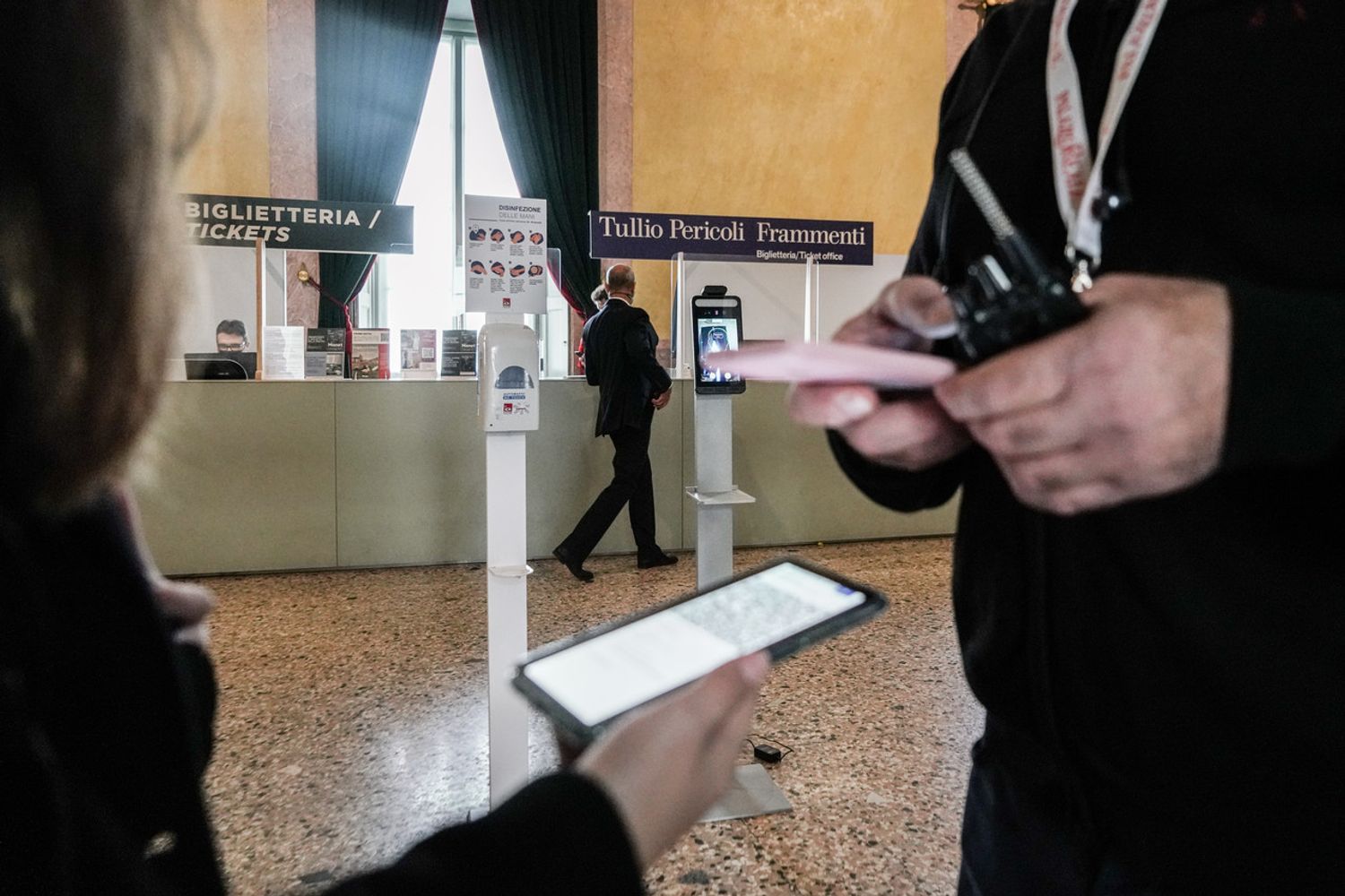 Il controllo del green pass a Palazzo Reale