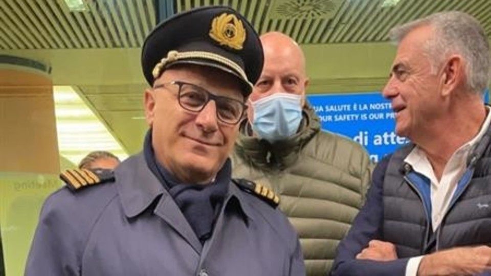 Il comandante dell'ultimo volo Alitalia