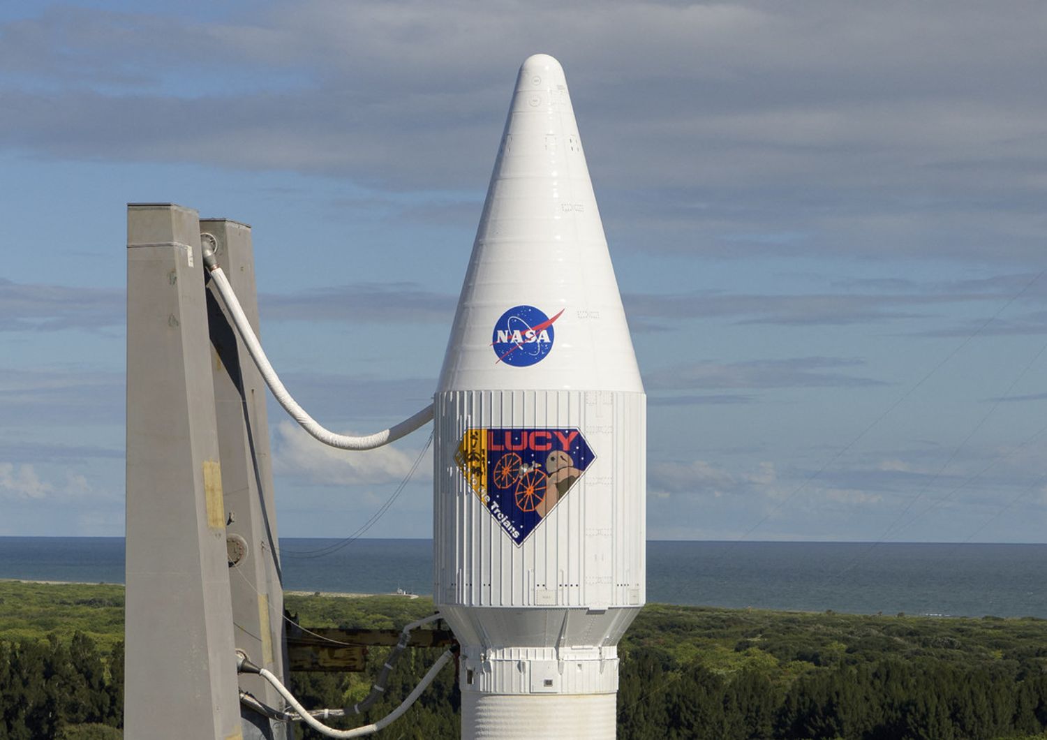 La sonda Lucy prima del lancio dalla base Nasa di Cape Canaveral in Florida&nbsp;