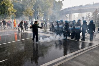 La protesta contro il Green pass al Porto di Trieste&nbsp;