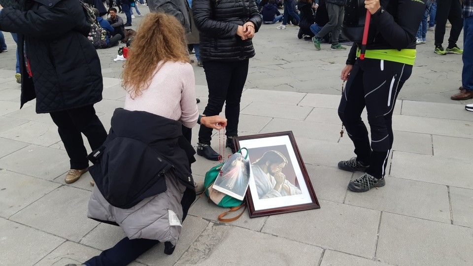La protesta in piazza Unit&agrave; d'Italia a Trieste