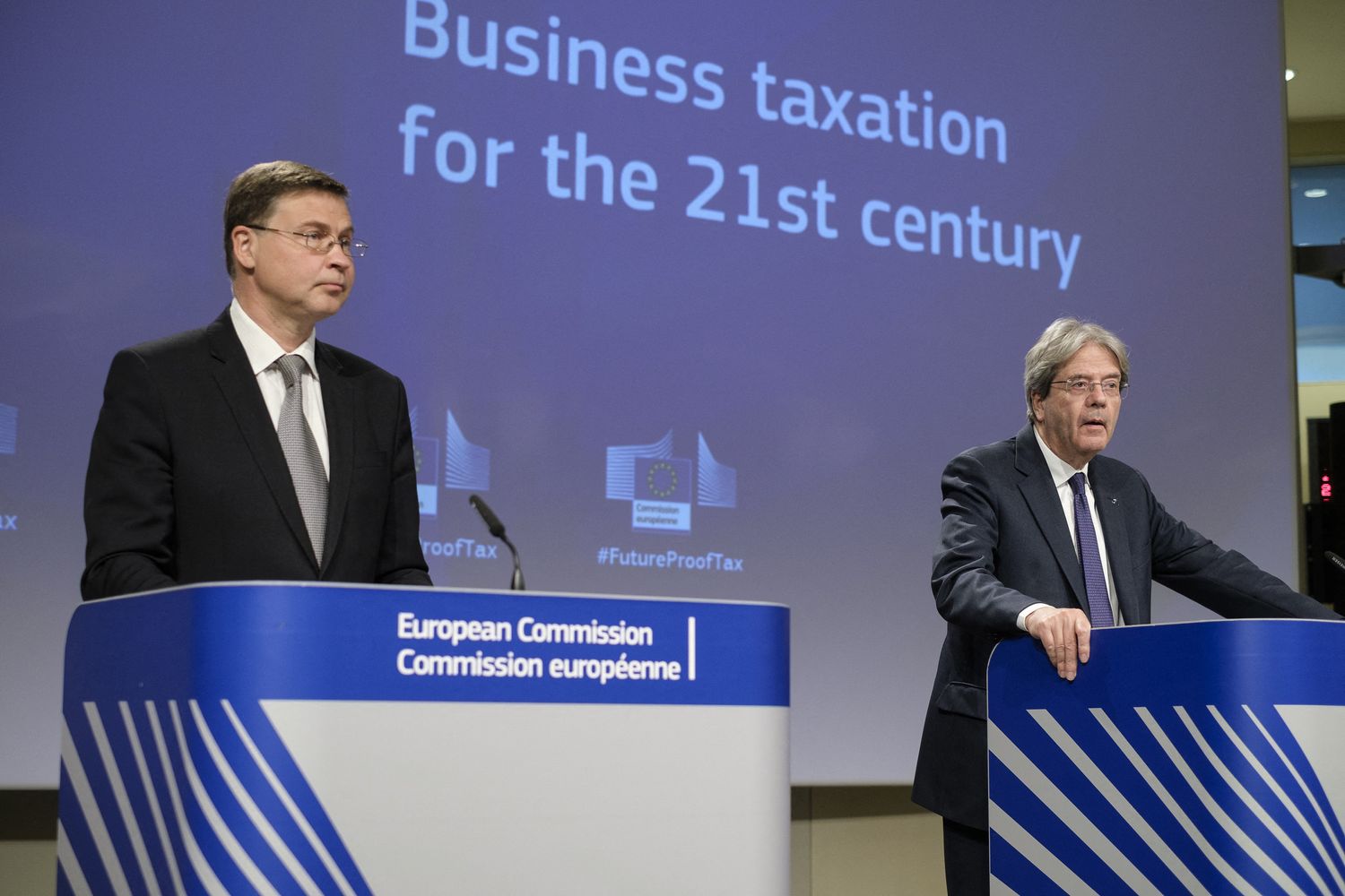 Valdis Dombrovskis e Paolo Gentiloni