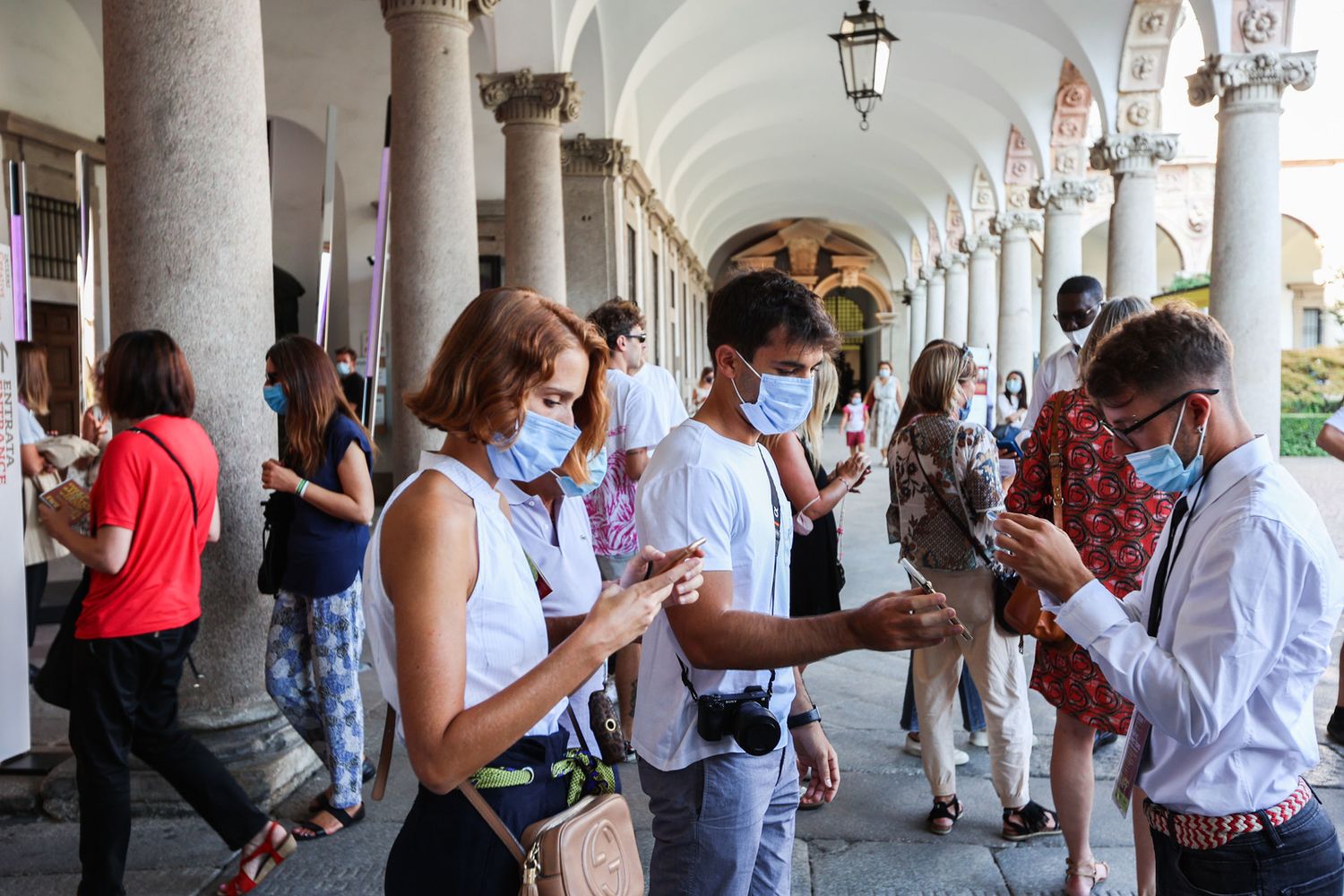 Controlli del Green pass a Milano&nbsp;