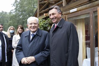 Il Presidente della Repubblica, Sergio Mattarella con Borut Pahor Presidente della Repubblica di Slovenia&nbsp;