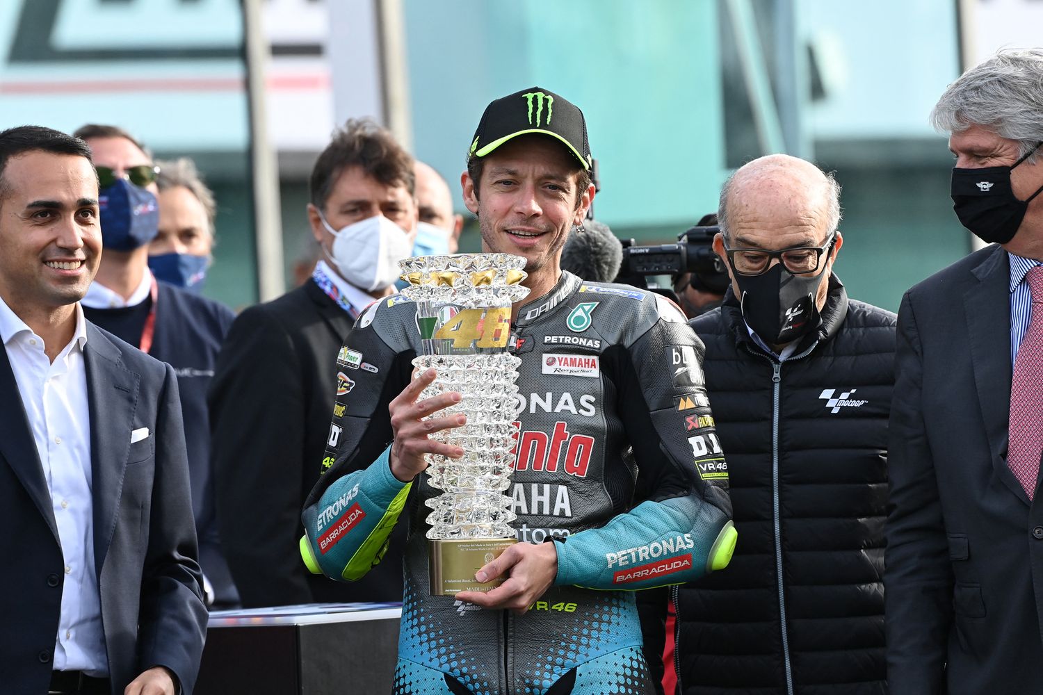 Luigi Di Maio e Valentino Rossi sulla pista di Misano