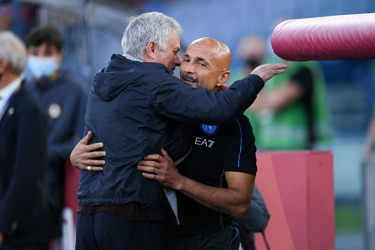 Jos&egrave; Mourinho e Luciano Spalletti al termine della partita Roma-Napoli&nbsp;