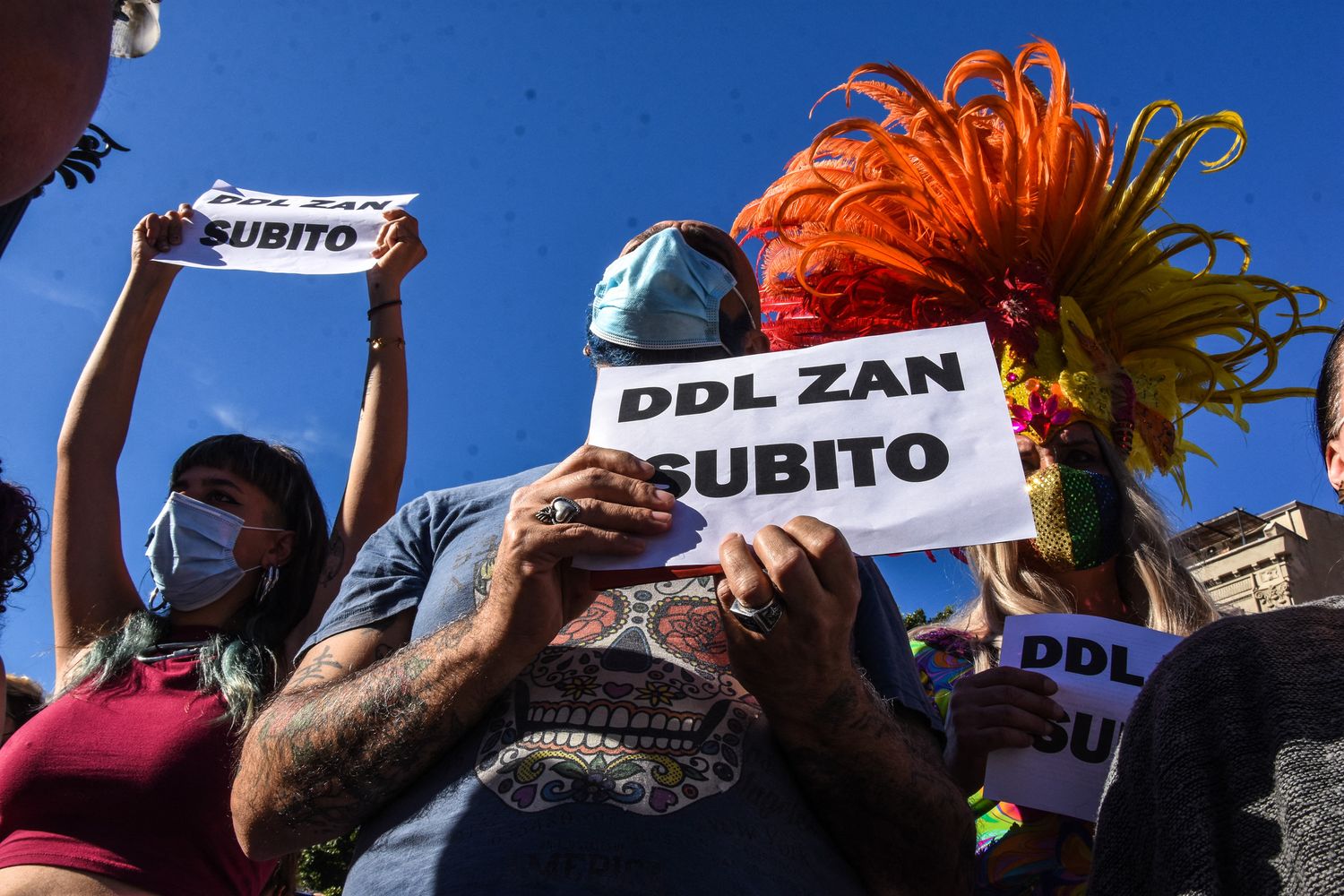 Manifestazione per l'approvazione del ddl Zan