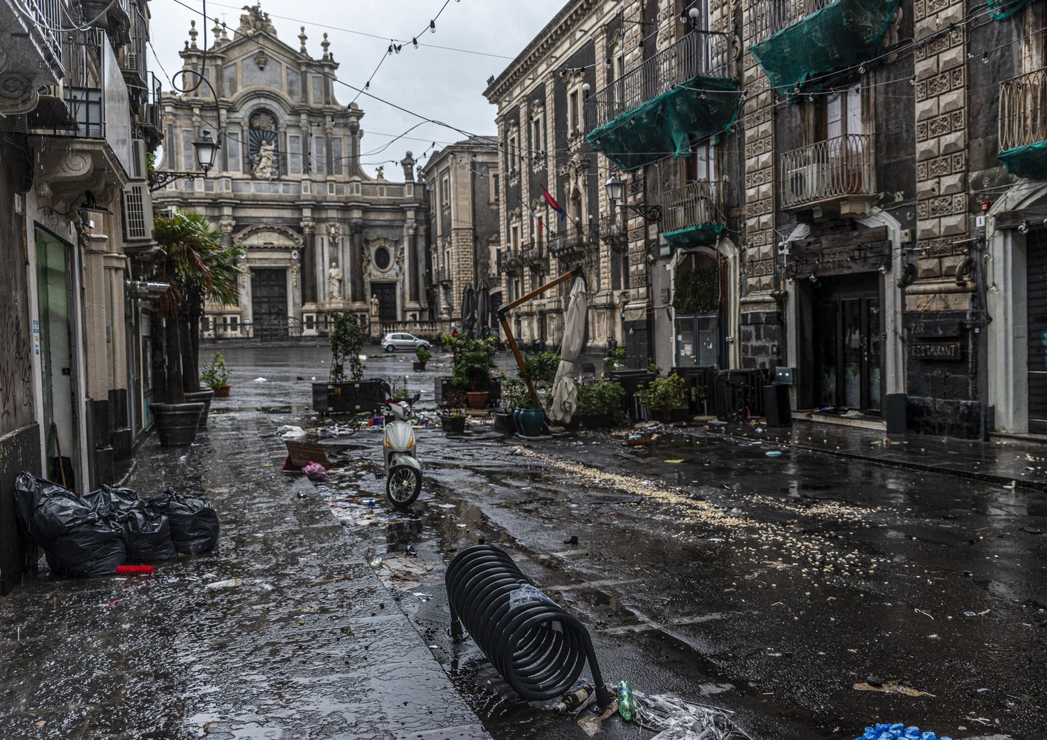 I danni causati dal nubifragio a Catania&nbsp;