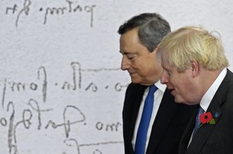 Mario Draghi e Boris Johnson al G20 di Roma