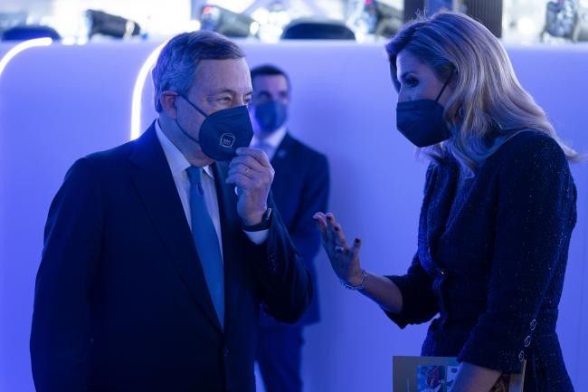 Mario Draghi con&nbsp;Maxima Zorreguieta