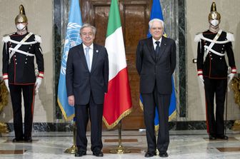 Il Presidente della Repubblica Sergio Mattarella con il Segretario generale dell'Onu Antonio Guterres
