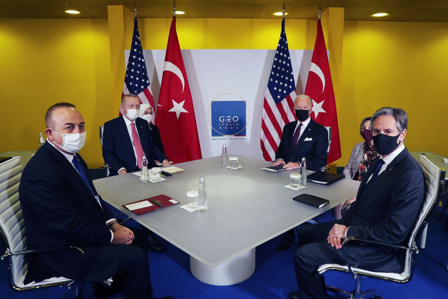 Presidente americano, Joe Biden, e l'omologo turco, Erdogan
